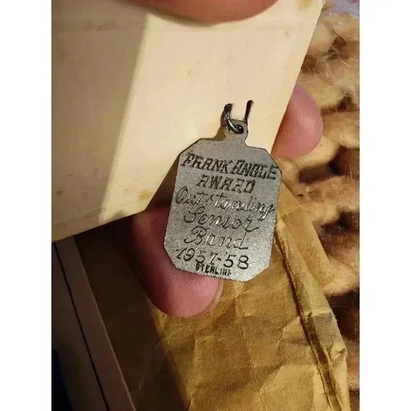 Vintage Florida District Band Contest Blue and Purple Ribbon Brass Medals - Picture 6 of 7